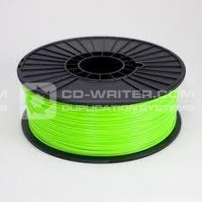 ABS 1.75mm Green Fluorescent 1Kg on Spool for Reprap, Mendel, Darwin, MakerBot, RapMan and other 3D Printers