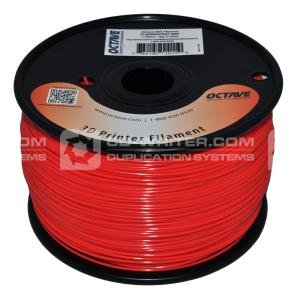 Octave Fluorescent Red ABS Filament 1.75mm 1kg (2.2lbs) Spool