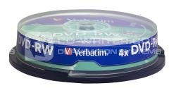 Verbatim DVD-RW 4x 10pk spindle, Verbatim