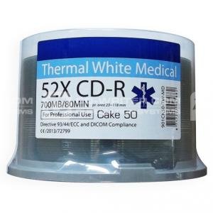 Ritek MEDICAL Line White Thermal Printable 52x CD-R Discs - 50 Tub