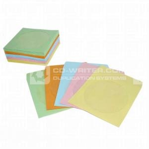 Colour Paper CD Wallets, 100 pack, Unbranded