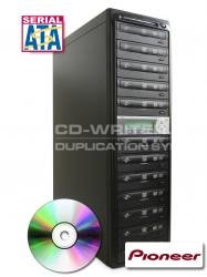 Pioneer Duplicator, Premium CD DVD Duplicator with 10 Pioneer drives, SATA, StorDigital Systems