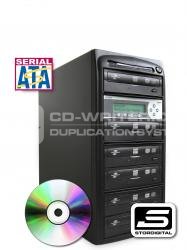 CD DVD Duplicator, StorDigital Premium CopyTower 5 Drive 24X DVD 40X CD Copier, SATA, StorDigital Systems