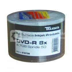 Ritek Traxdata 16x DVD-R White Full Face IJP -100 pack, Ritek