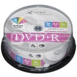 XLAYER PRINTABLE 8.5GB DUAL LAYER (DL) 8x DVD+R X 100, Xlayer