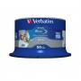 Verbatim 43812 Blu-ray Datalife BD-R 6x Inkjet Printable 25GB in 50 TUB